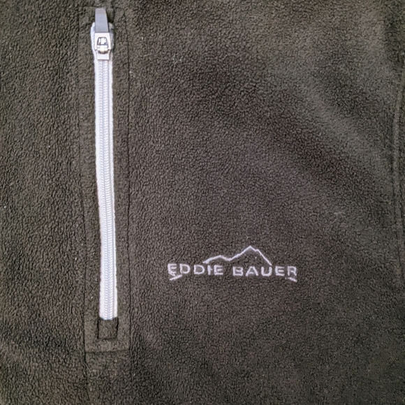 Eddie Bauer Army Green Zippered Pullover Size Med - Picture 4 of 6